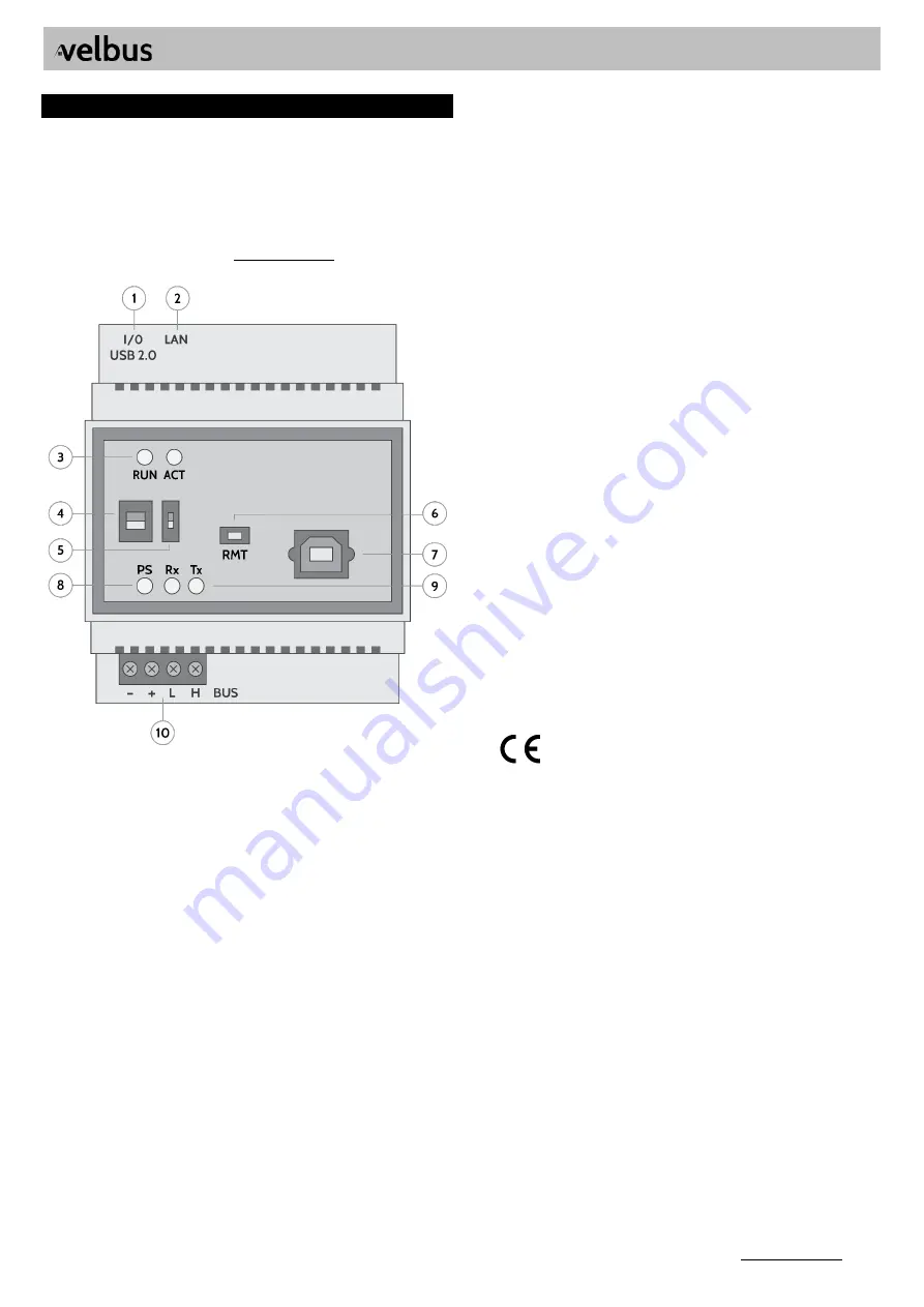 Velbus VMBSIG Quick Start Manual Download Page 1