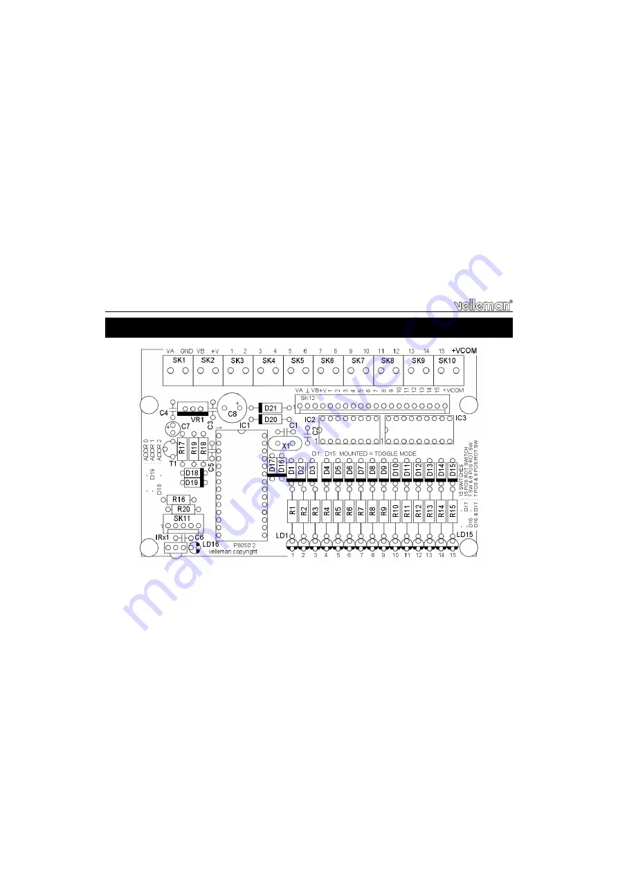 Velleman-Kit K8050 Assembly Manual Download Page 18