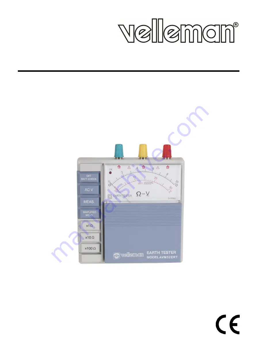 Velleman AVM52ERT User Manual Download Page 1