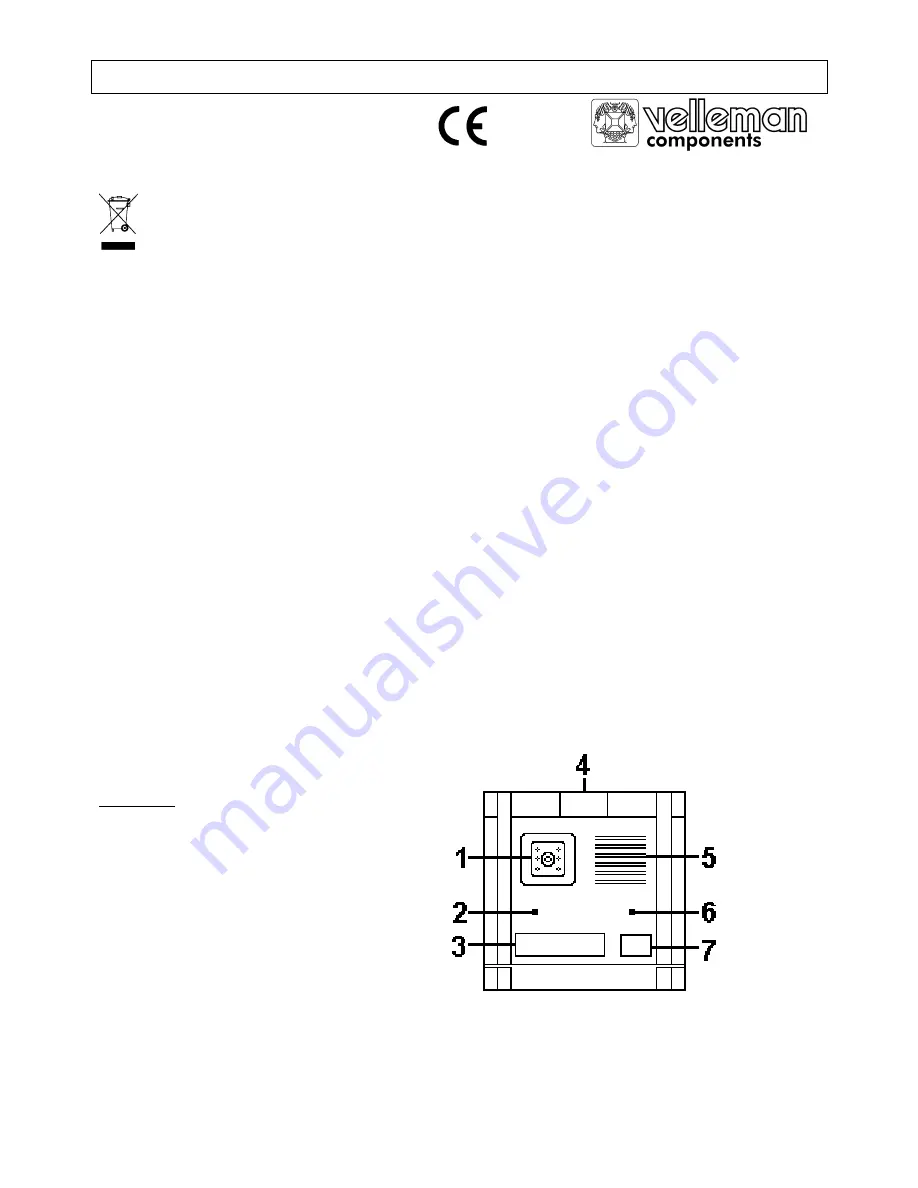 Velleman CAMSET14 Manual Download Page 1