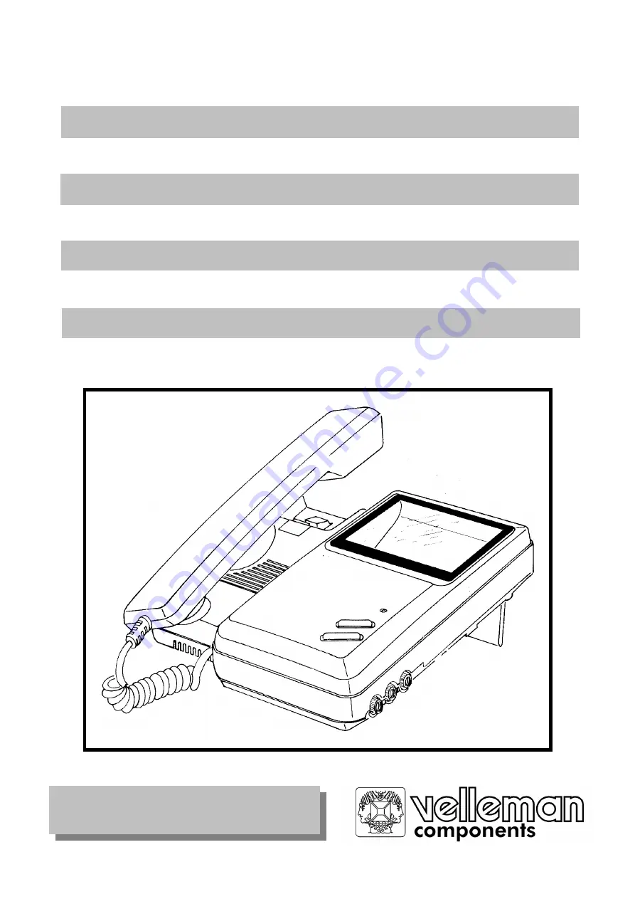 Velleman CAMSET3 Instruction Manual Download Page 1