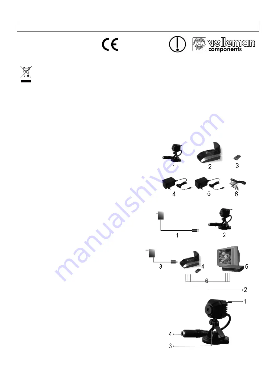 Velleman CAMSETW8 Manual Download Page 1