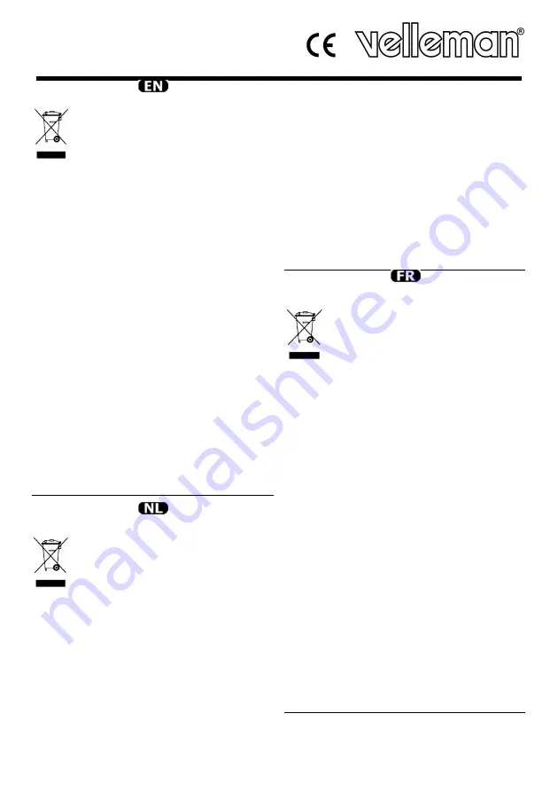 Velleman EVT04 Quick Start Manual Download Page 1