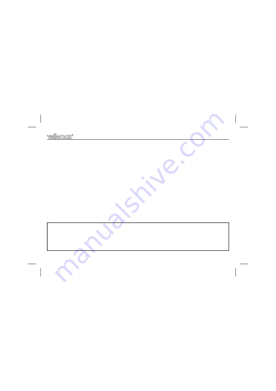 Velleman K8059 User Manual Download Page 3