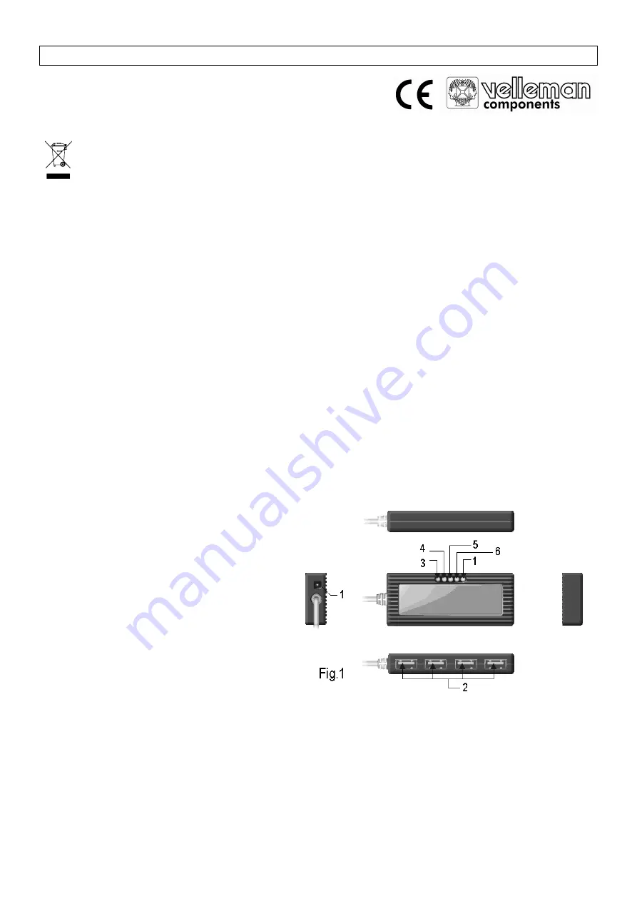 Velleman PCUSB11 Manual Download Page 1