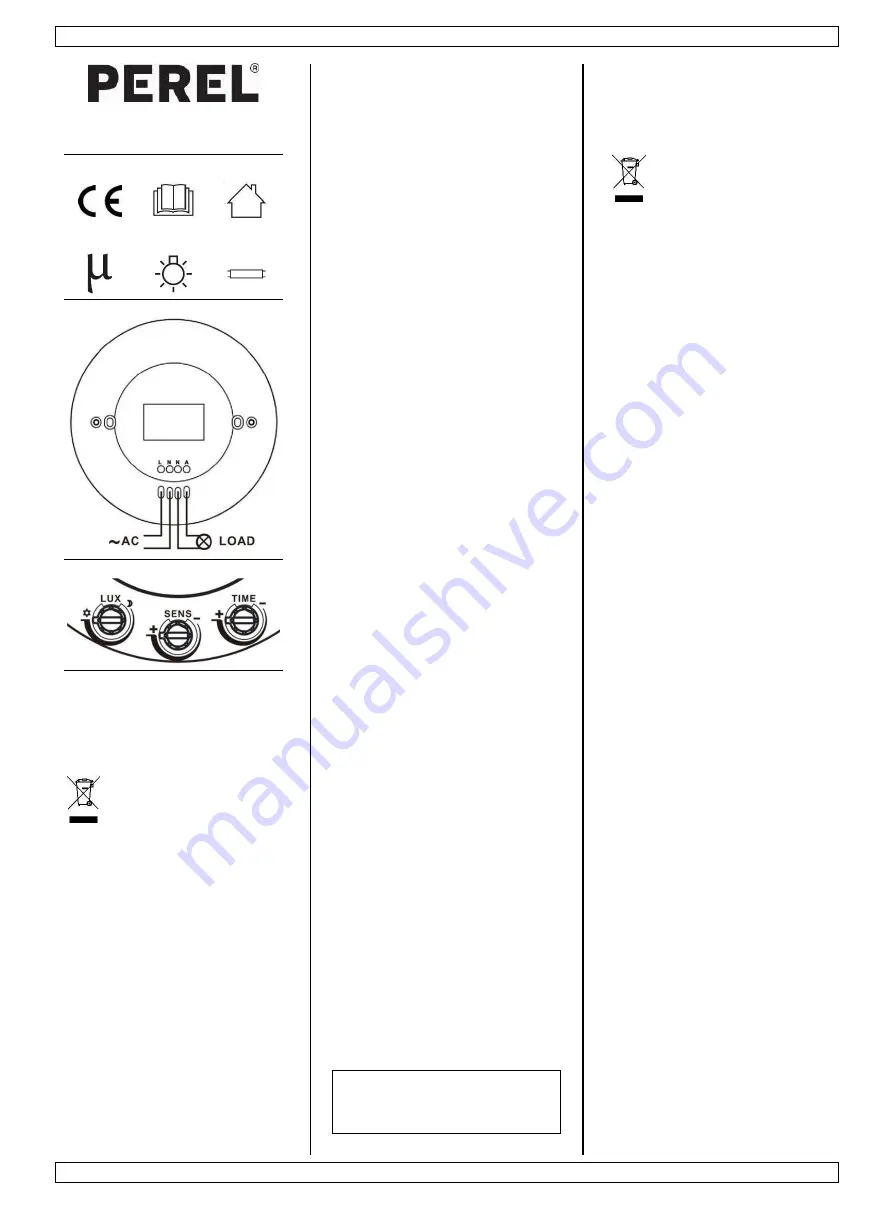 Velleman Perel EMS100 User Manual Download Page 1