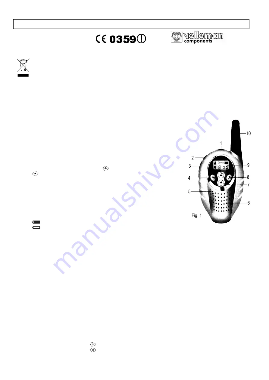 Velleman PMR4SET Manual Download Page 1