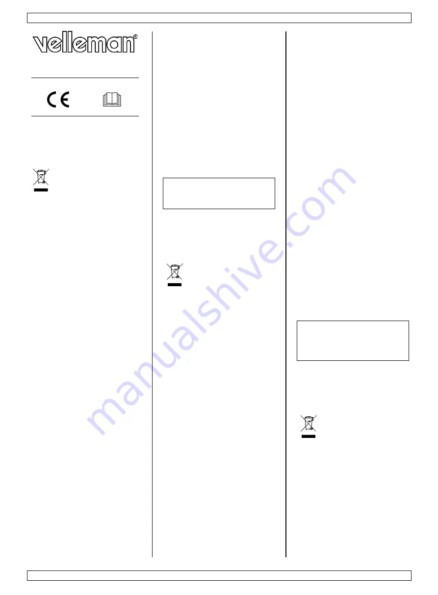 Velleman TA20 User Manual Download Page 1