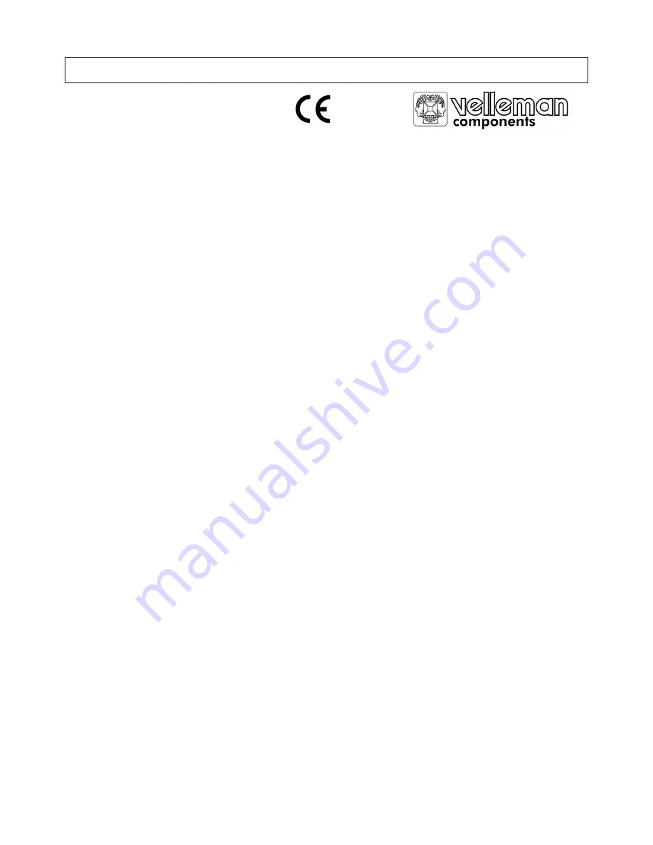 Velleman VDP100MF Manual Download Page 1