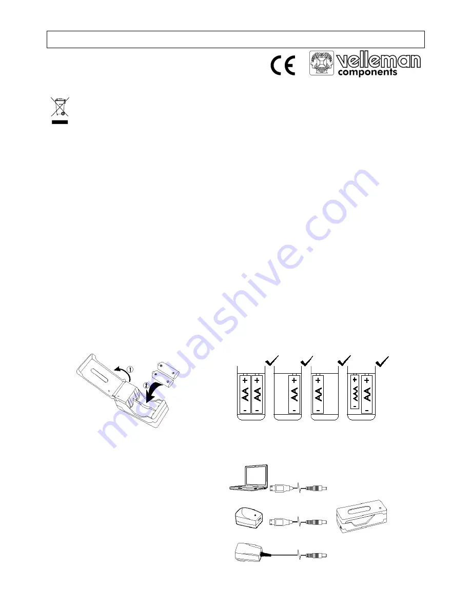 Velleman VL2500USB Скачать руководство пользователя страница 1