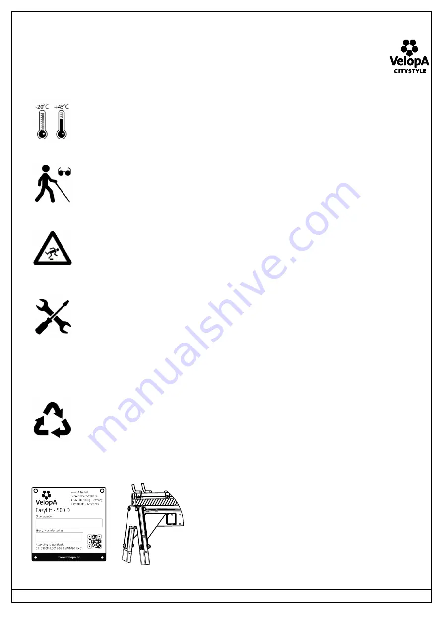 velopa Easylift 500 D Скачать руководство пользователя страница 3