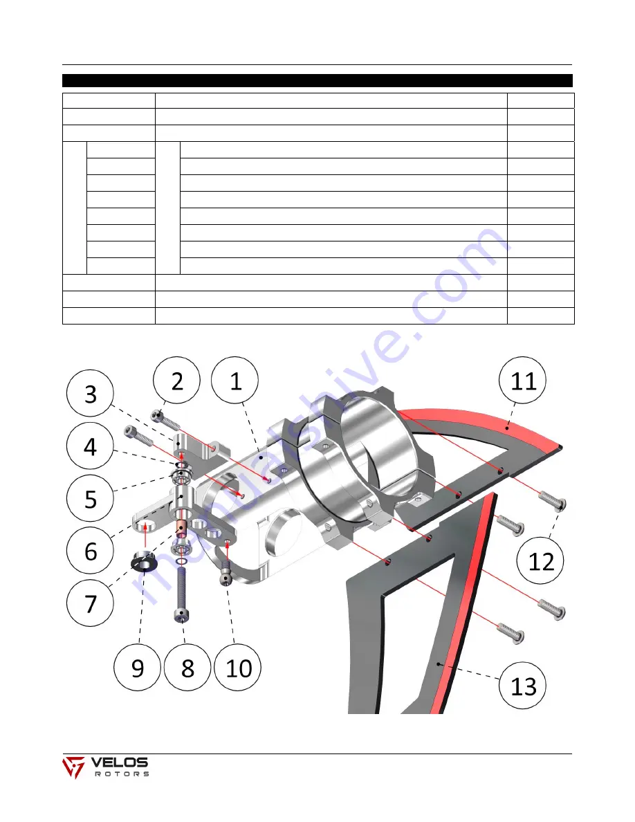 VELOS ROTORS VELOS 880 Instruction Manual Download Page 78