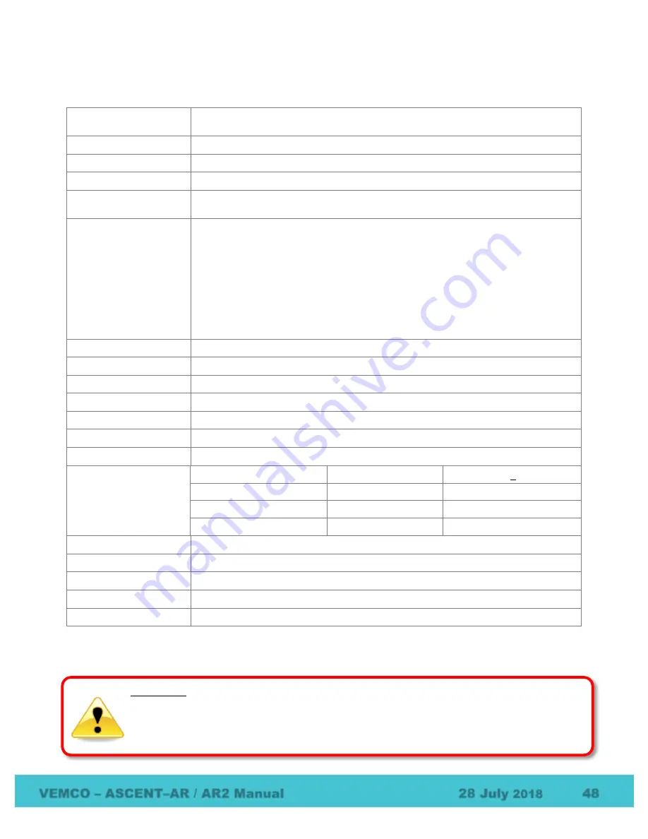 Vemco Ascent AR User Manual Download Page 55