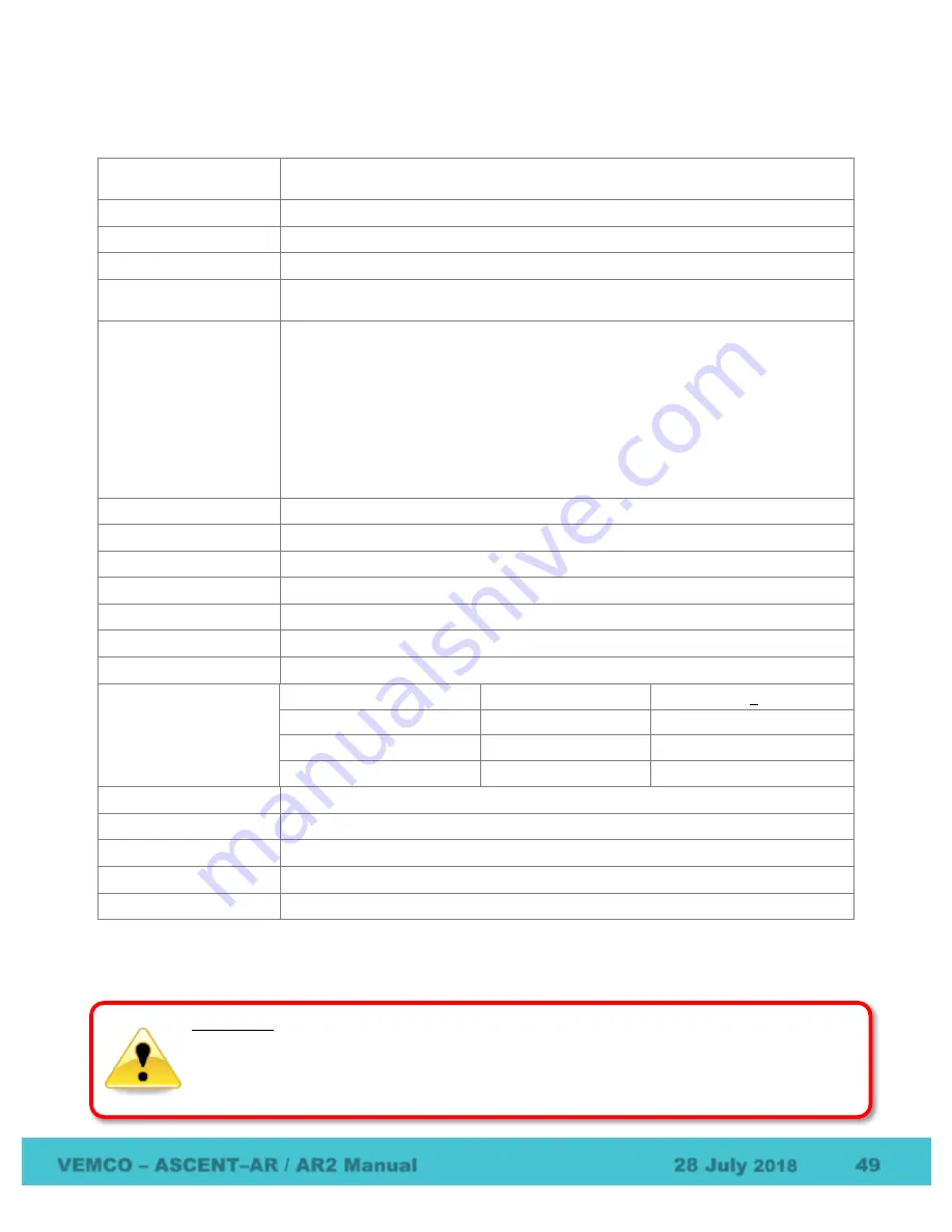 Vemco Ascent AR User Manual Download Page 56