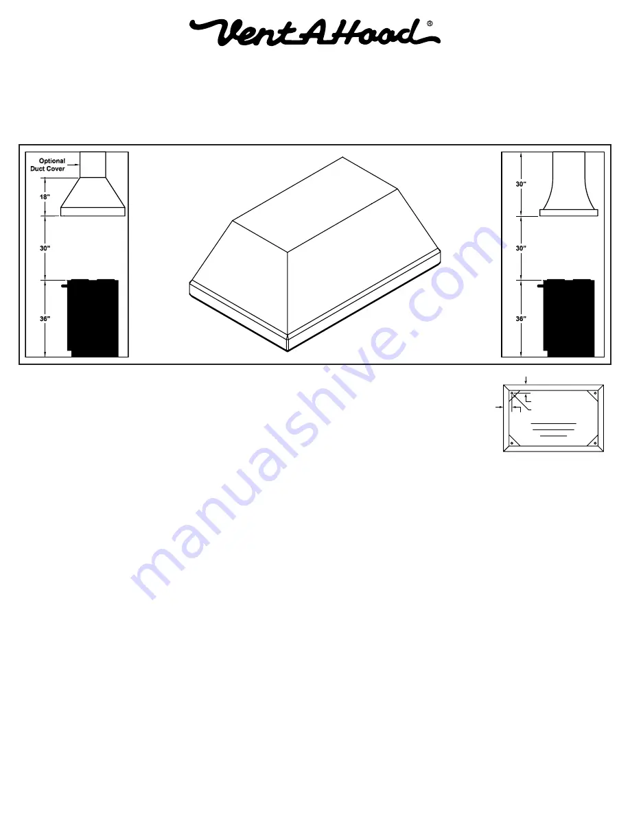 Vent-a-Hood ISLAND RANGE Installation Instructions Manual Download Page 3