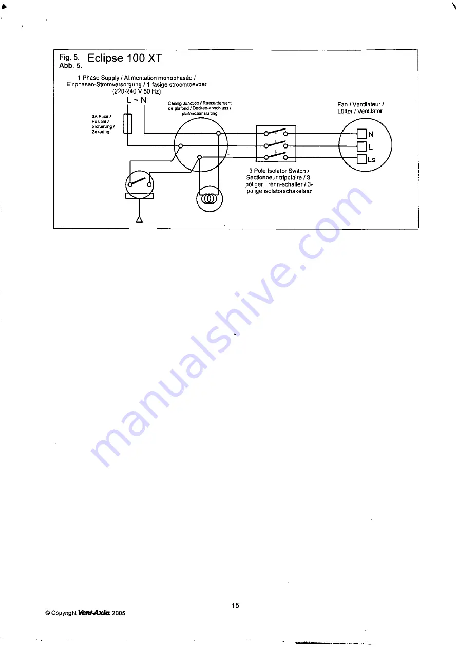 Vent-Axia Eclipse 100X 427310 Installation And Wiring Instructions Download Page 6