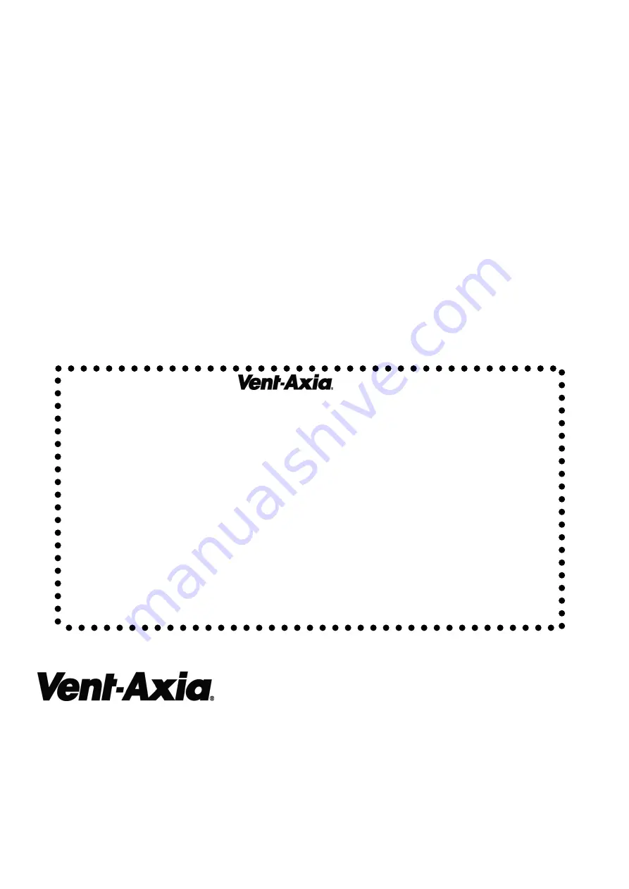 Vent-Axia Lo-Carbon Centra Series Скачать руководство пользователя страница 8