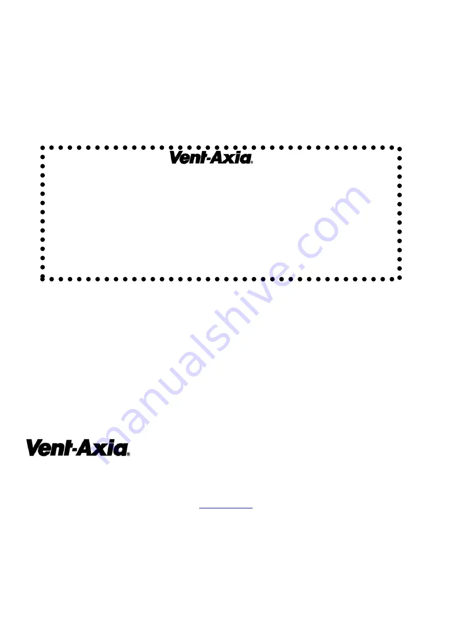 Vent-Axia Lo-Carbon PoziDry Compact Series Installation And Wiring Instructions Download Page 8