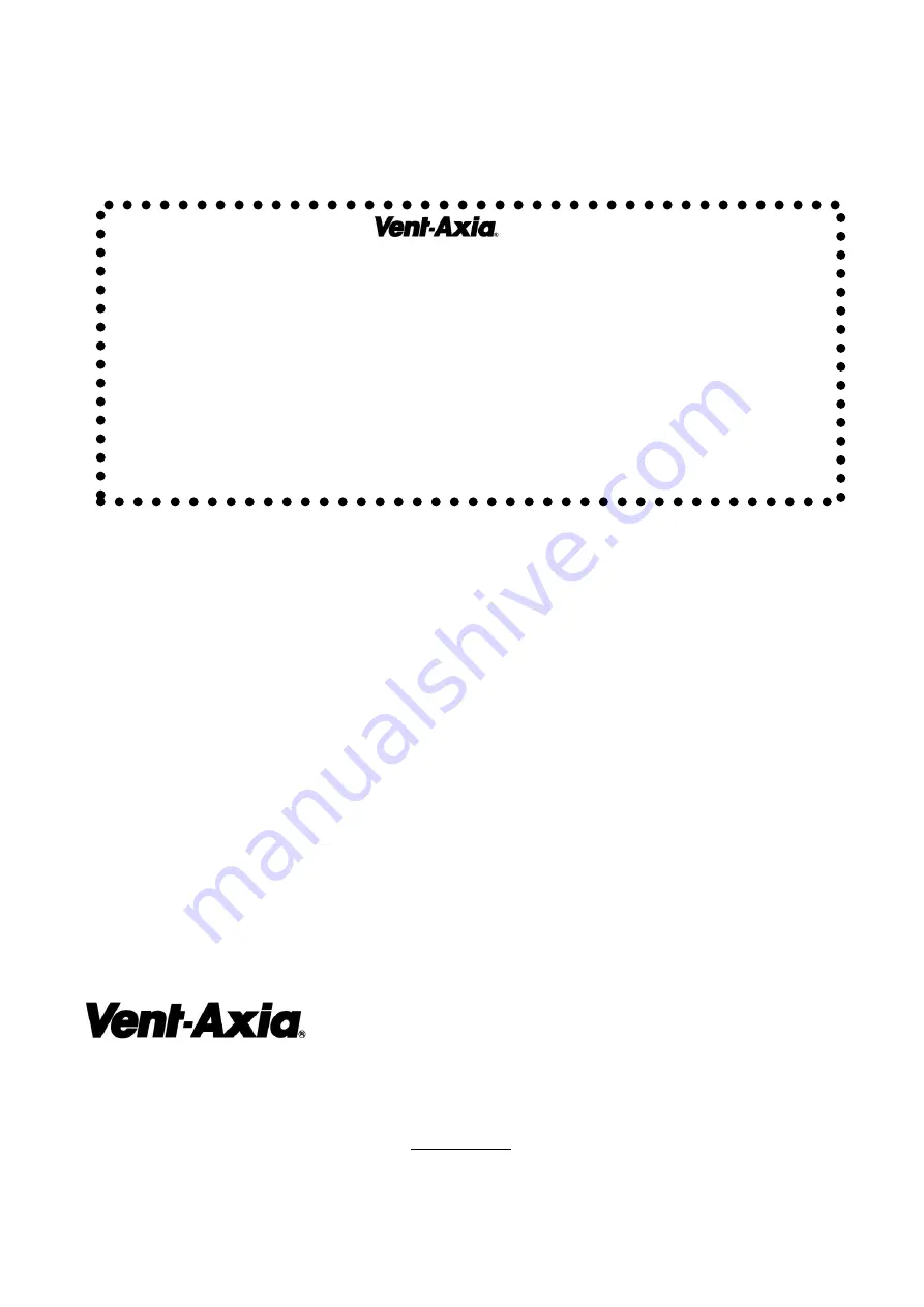 Vent-Axia VA140/150KP Installation And Wiring Instructions Download Page 8