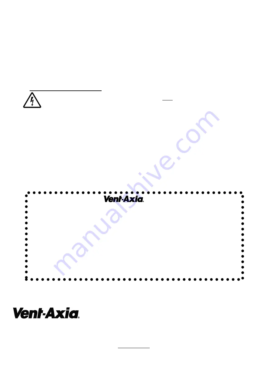 Vent-Axia Vent-A-Light Lo-Carbon Series Installation And Wiring Instructions Download Page 4