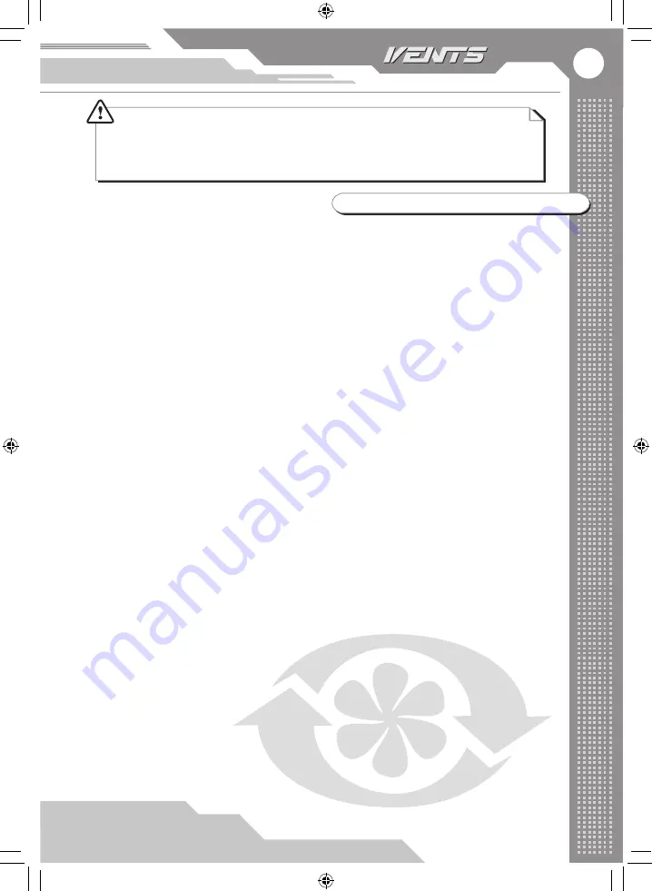 Vents VPA 100 Series Operating Manual Download Page 15