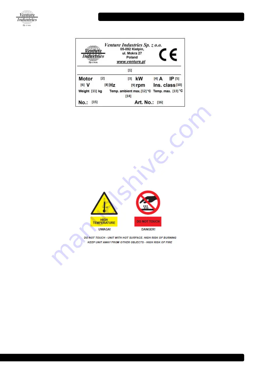 Venture Industries RBH Operation And Installation Manual Download Page 7