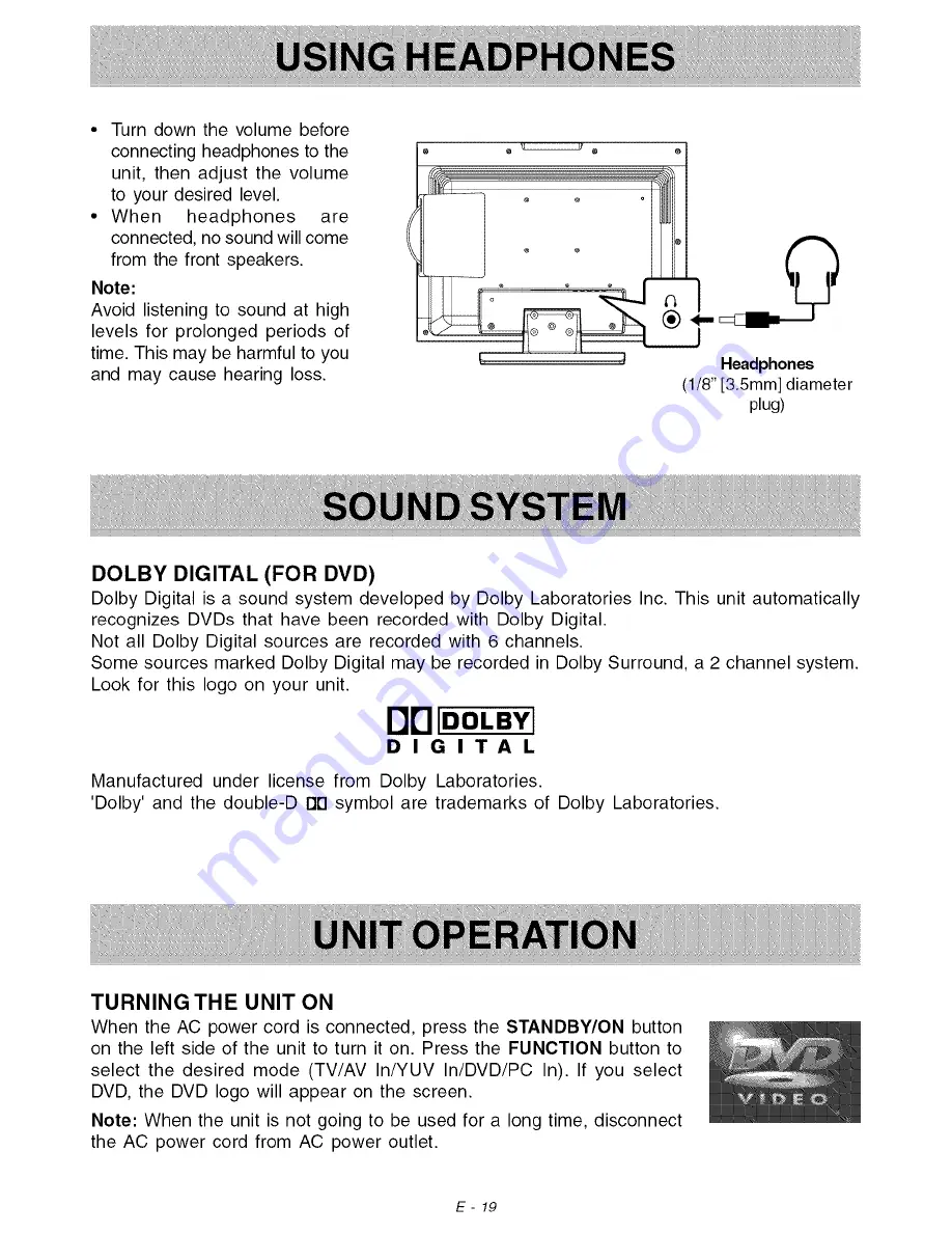 Venturer PLV31220S1 Instruction Manual Download Page 19