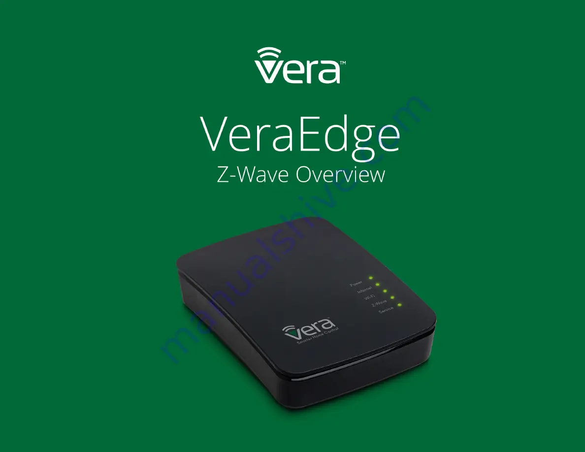 Vera Controls VeraEdge Скачать руководство пользователя страница 1