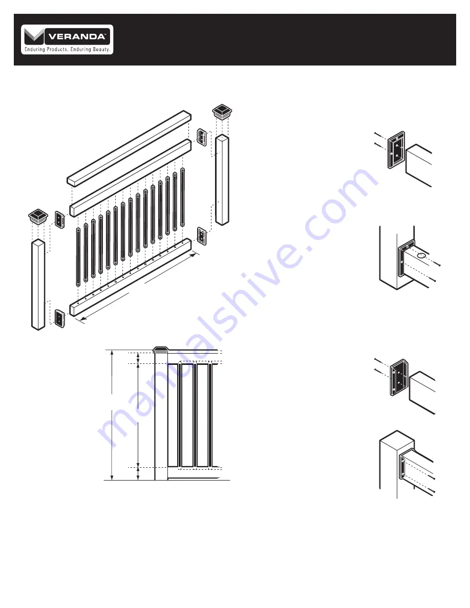 Veranda Horizontal Rail Kit 681500 Скачать руководство пользователя страница 2