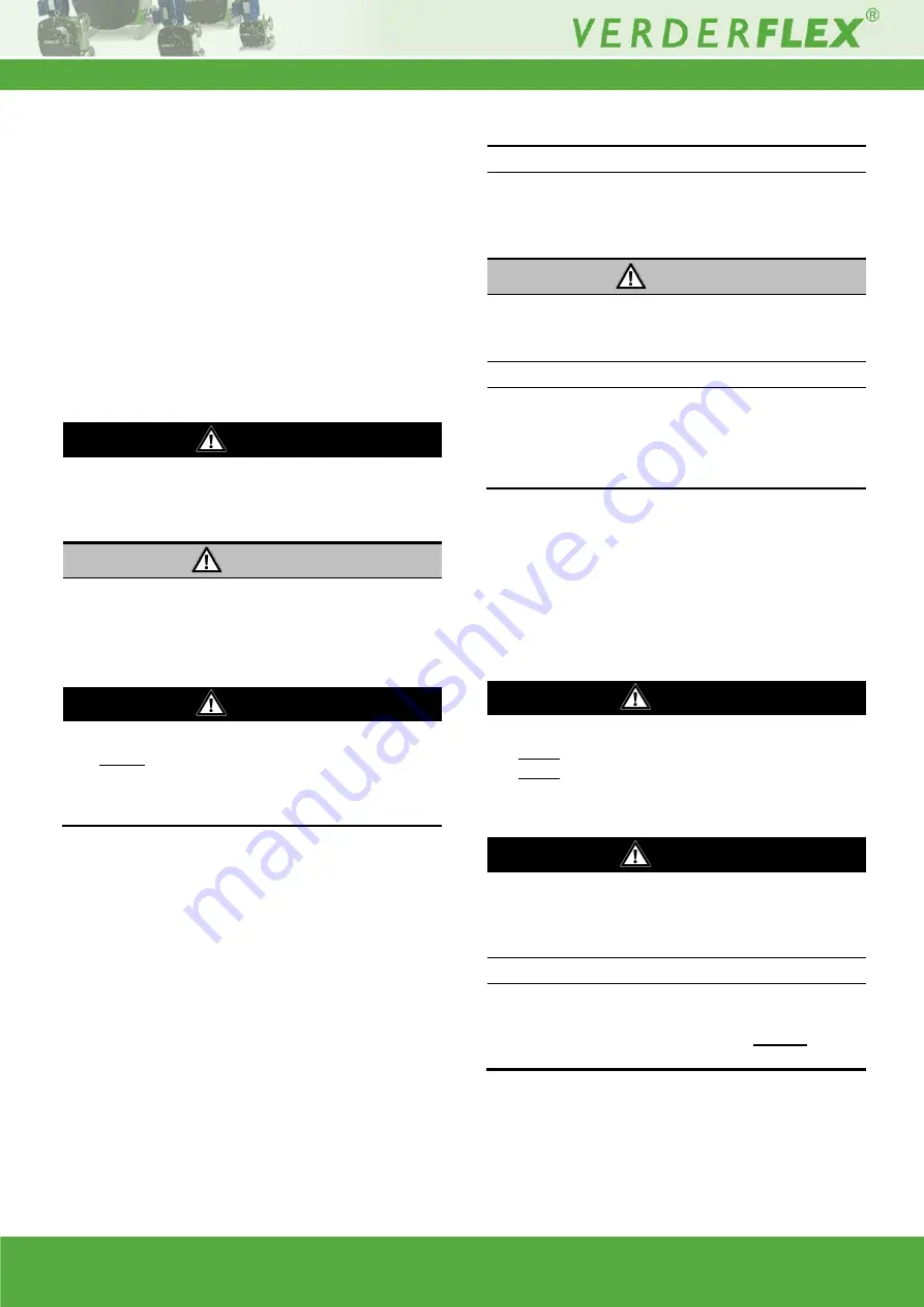 Verderflex Dura 10 Operating Manual Download Page 16