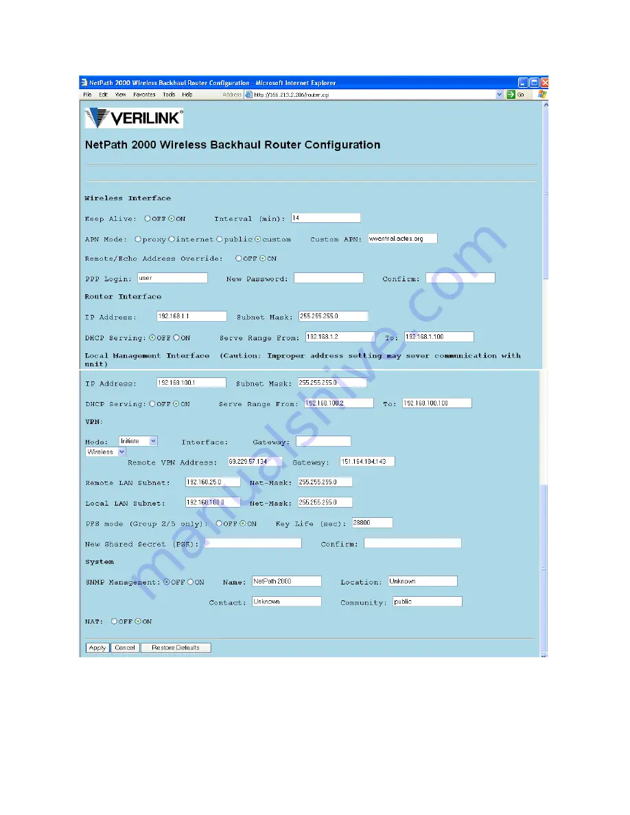 Verilink NetPath 2000 Reference Manual Download Page 23