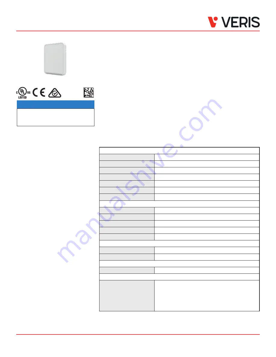 Veris CWV2 Installation Manual Download Page 1