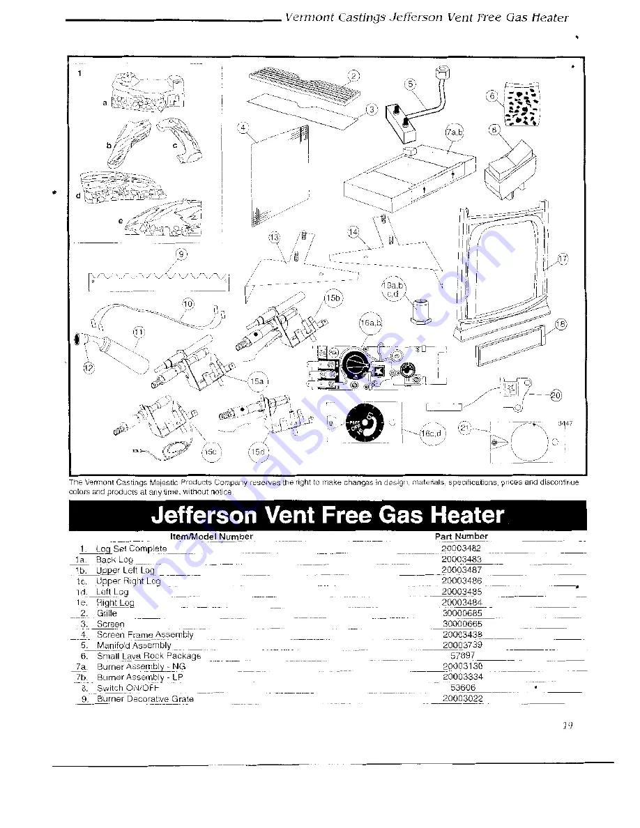 Vermont Castings Jefferson JUVSM3095 Скачать руководство пользователя страница 19