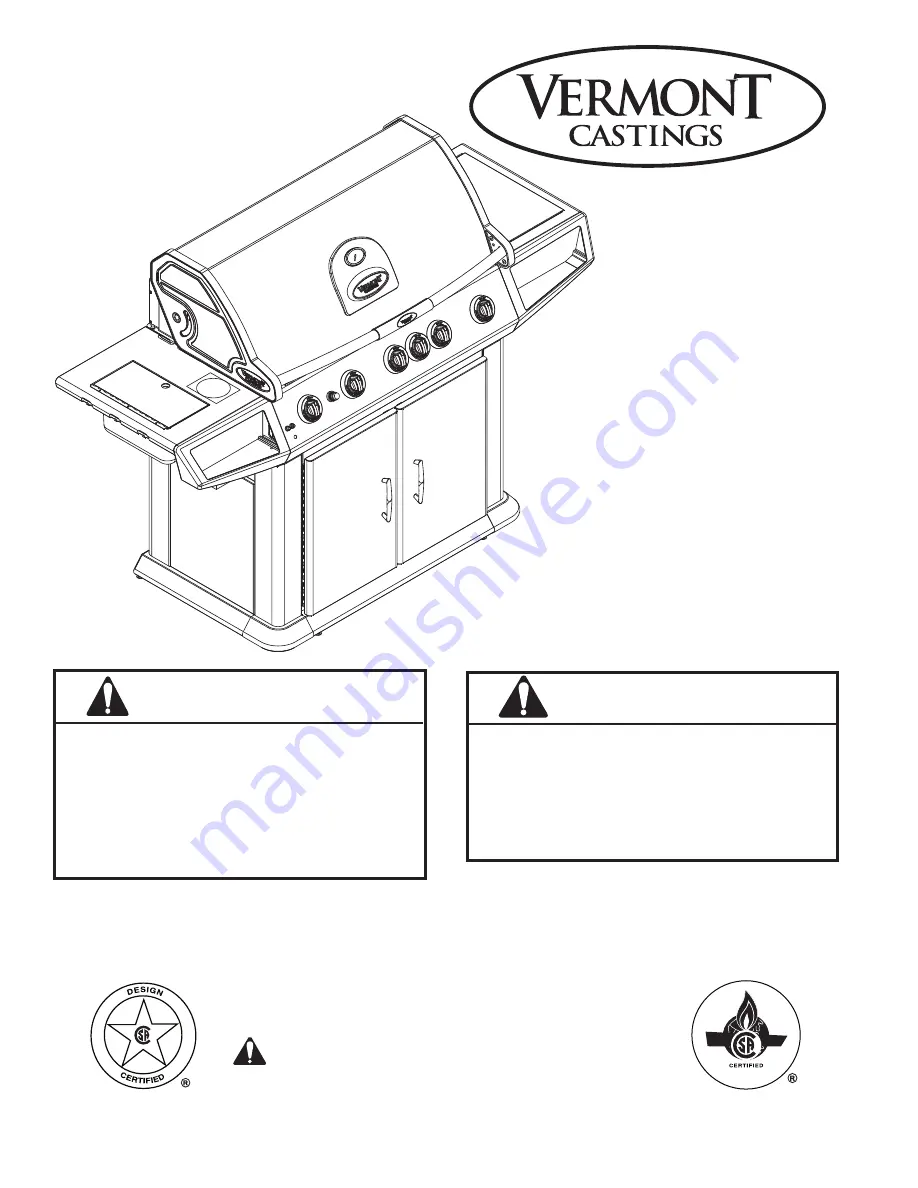 Vermont Castings VM448 User Manual Download Page 1