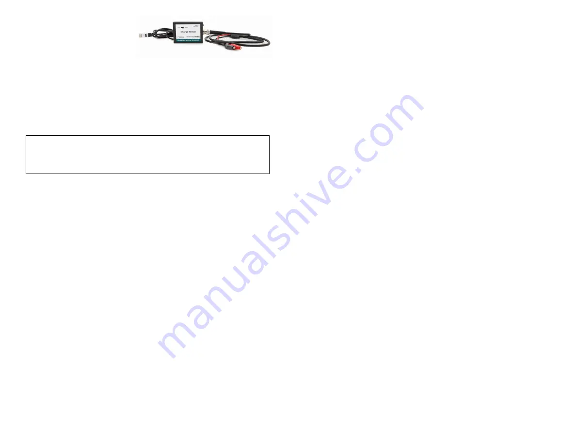 Vernier Charge Sensor Скачать руководство пользователя страница 1