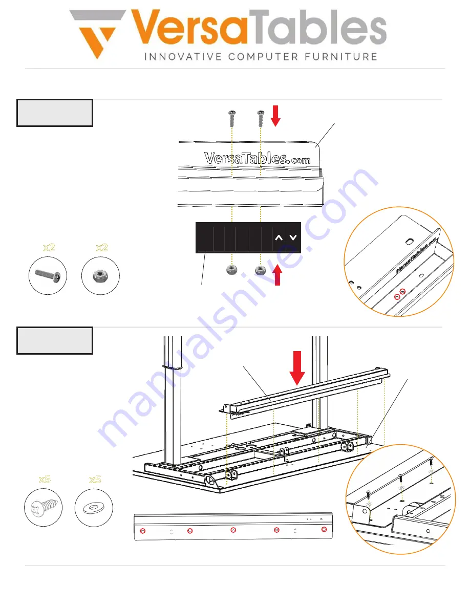 VersaTables PEDT 48 Assembly Instructions Manual Download Page 7