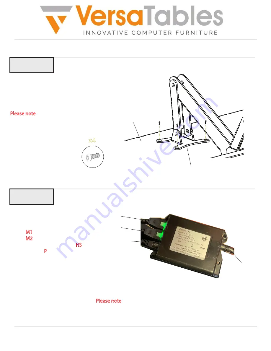 VersaTables PEDT 48 Assembly Instructions Manual Download Page 9