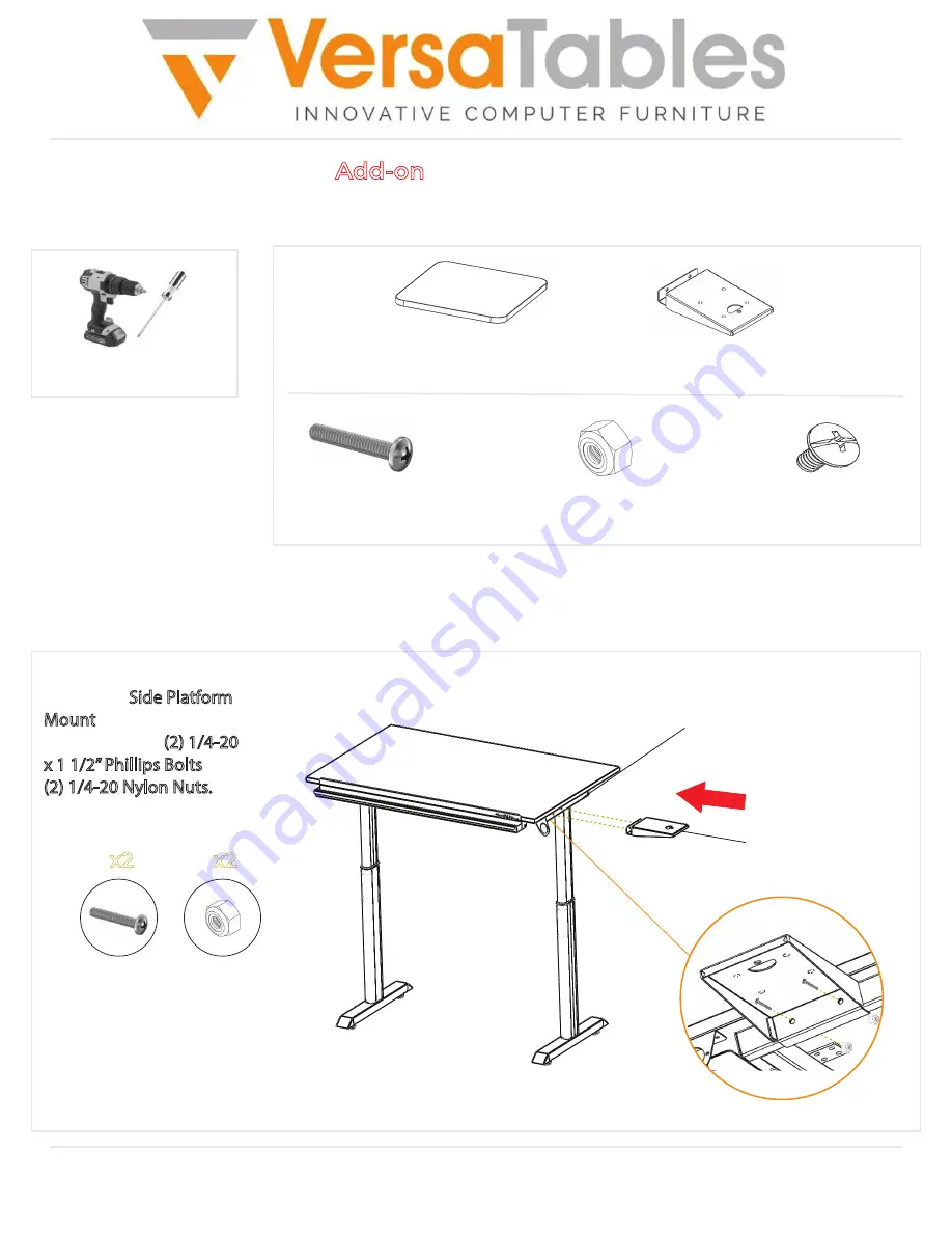 VersaTables PEDT 48 Assembly Instructions Manual Download Page 21