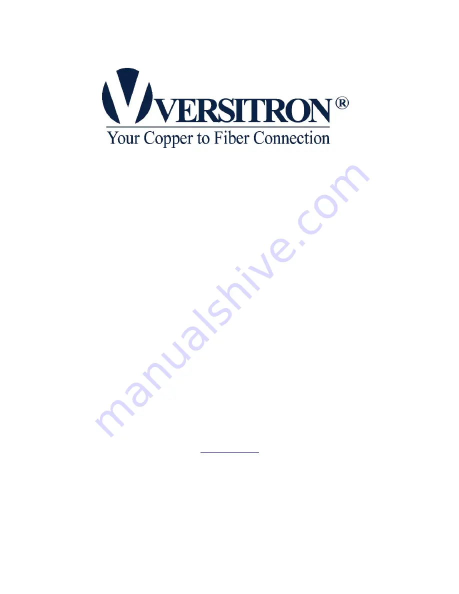 Versitron F270XAD Technical Manual Download Page 1