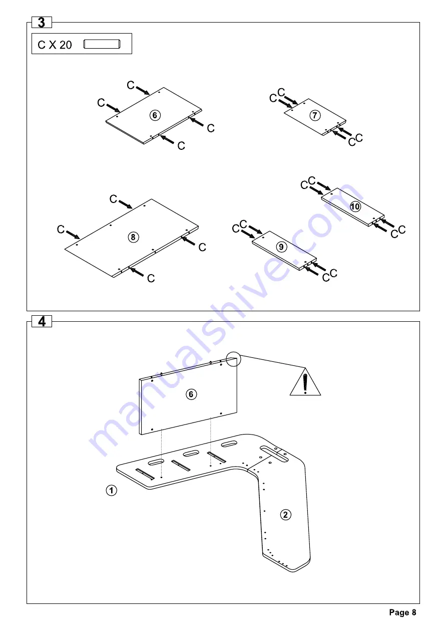 VERTBAUDET 62003-2563 Assembly Instructions Manual Download Page 8