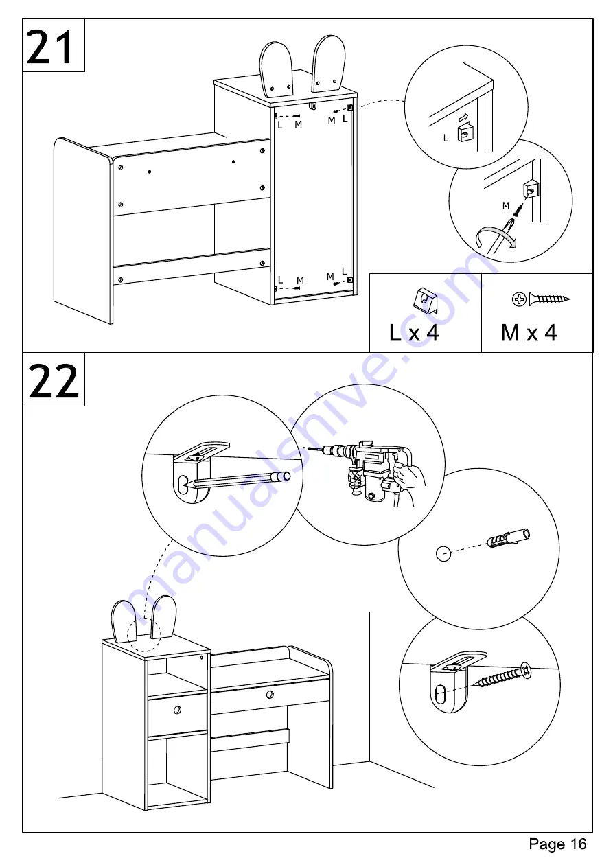 VERTBAUDET 70501-1465 Assembly Instructions Manual Download Page 16