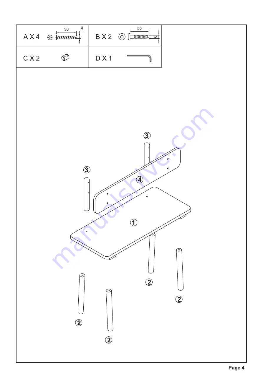 VERTBAUDET 70501-1554 Assembly Instructions Manual Download Page 4