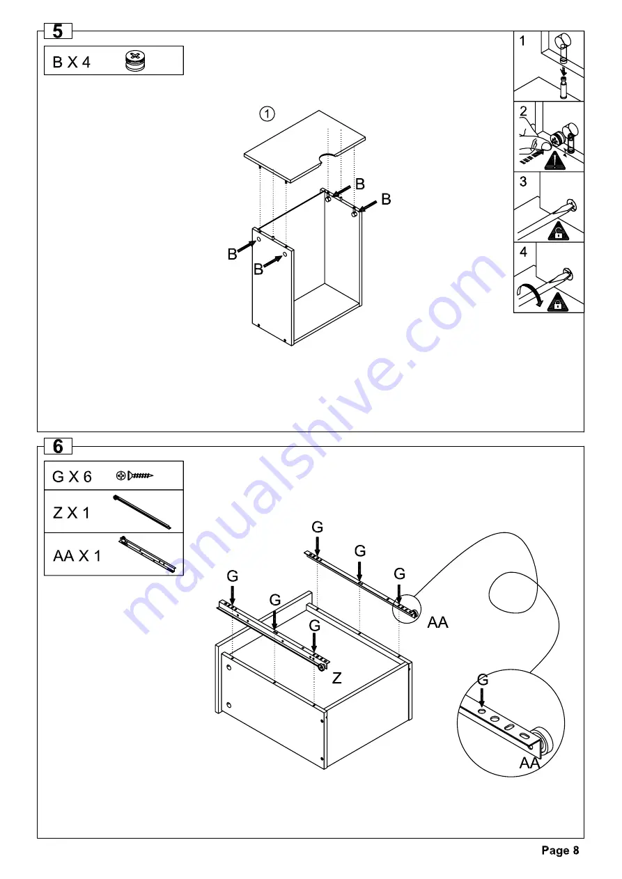 VERTBAUDET 70503-0180 Assembly Instructions Manual Download Page 8