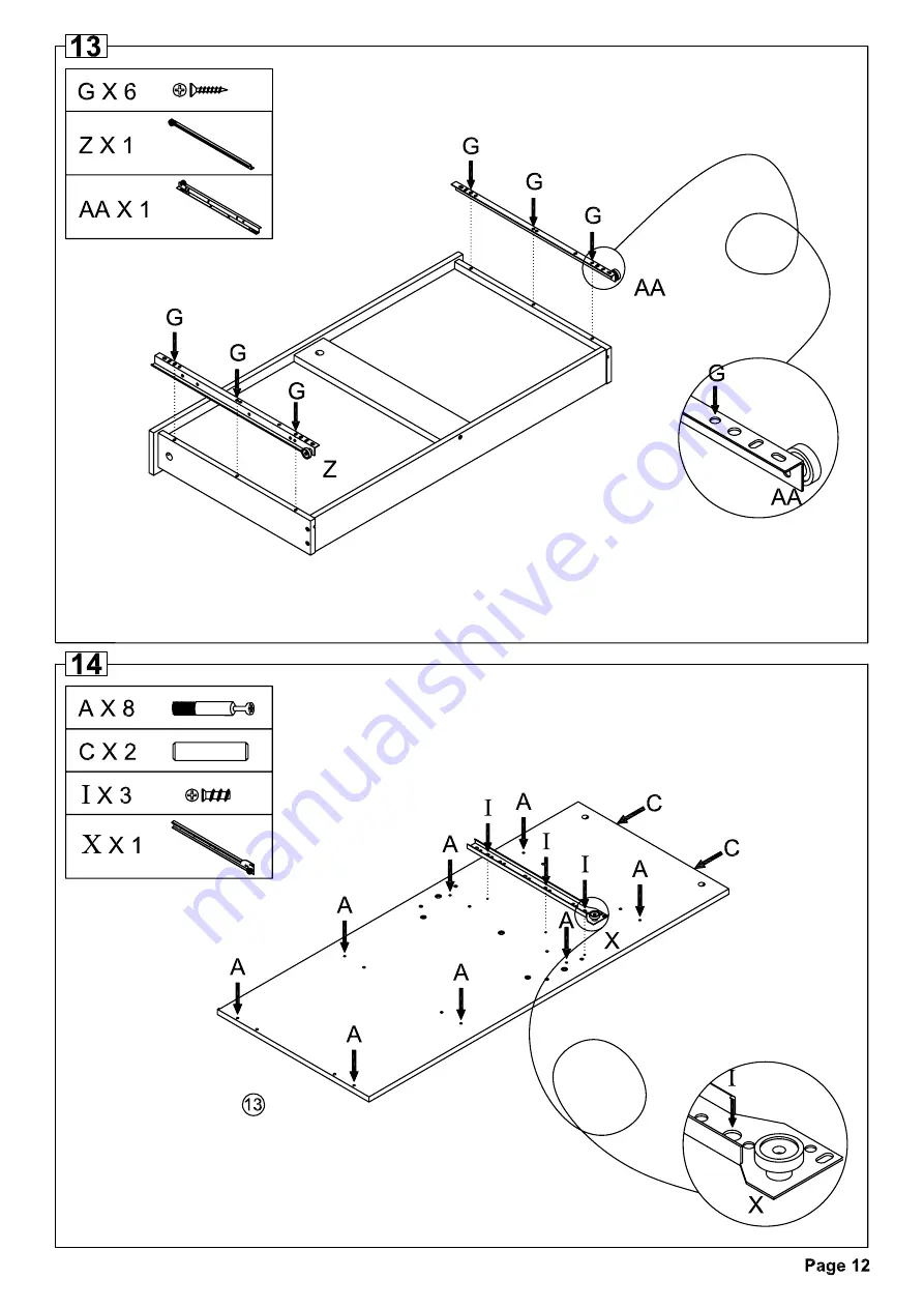 VERTBAUDET 70503-0180 Assembly Instructions Manual Download Page 12