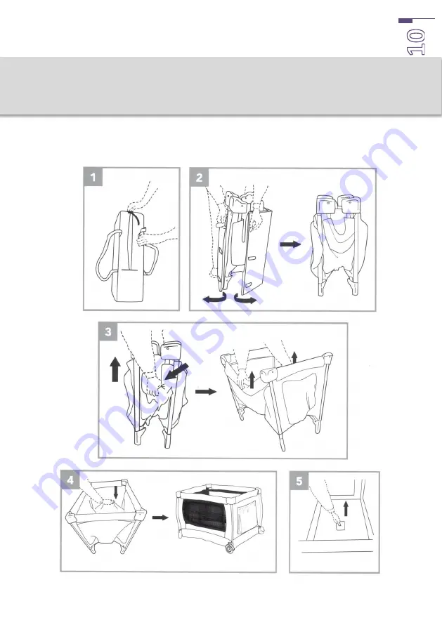 VERTBAUDET TRAVEL'BED 70328-0098 Instructions For Use Manual Download Page 10