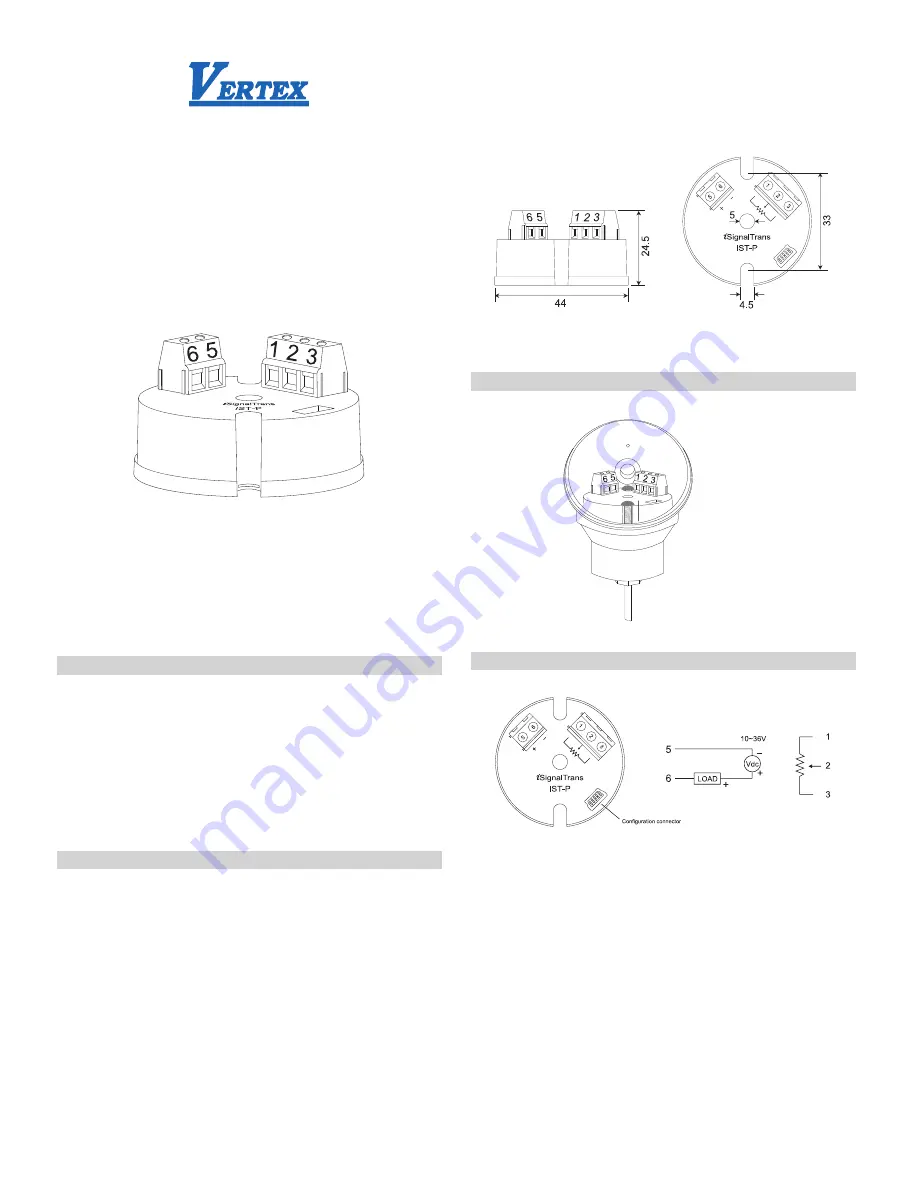 Vertex SignalTrans IST-P Installation And Operation Manual Download Page 1