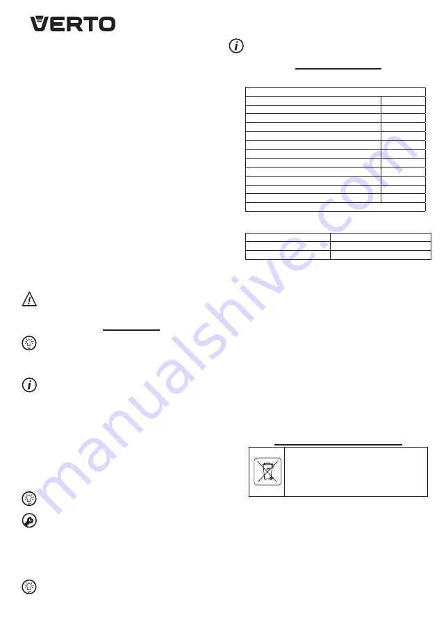 VERTO 52G530 Instruction Manual Download Page 34