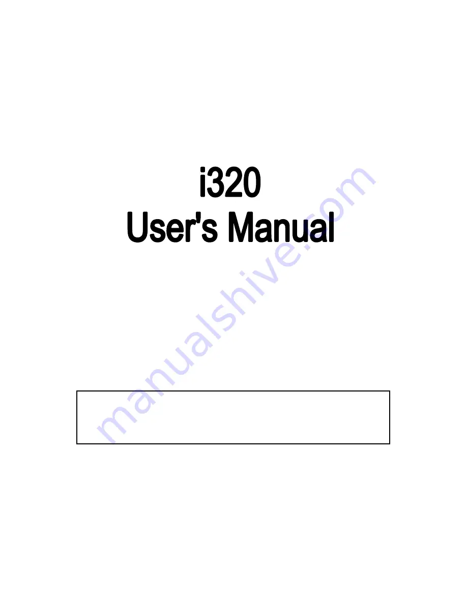 Verykool i320 User Manual Download Page 1