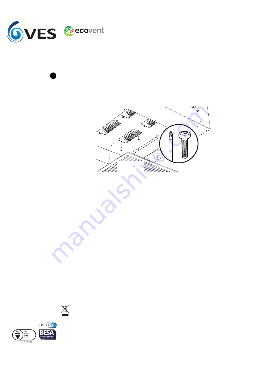 VES Ecovent EVHR Installation, Operation And Maintenance Manual Download Page 17