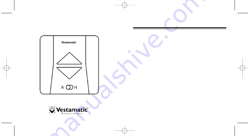 Vestamatic DZ-Plus R Installation And Operating Instructions Manual Download Page 1